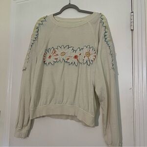 Free People Patch Sweatshirt